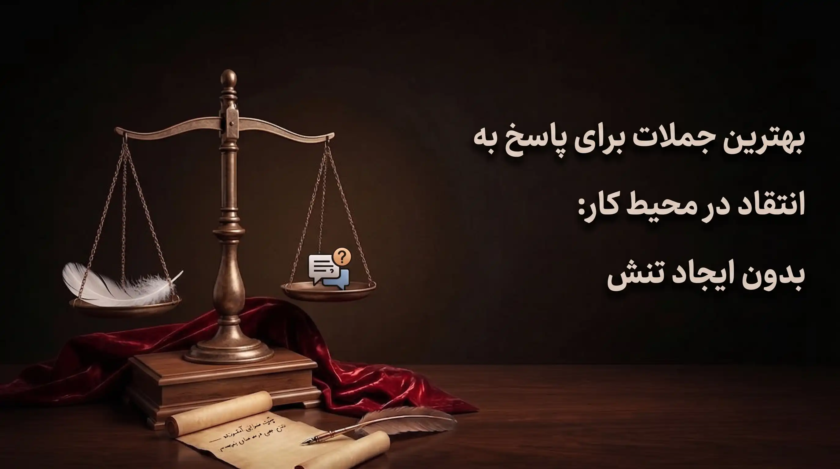 بهترین جملات برای پاسخ به انتقاد در محیط کار
